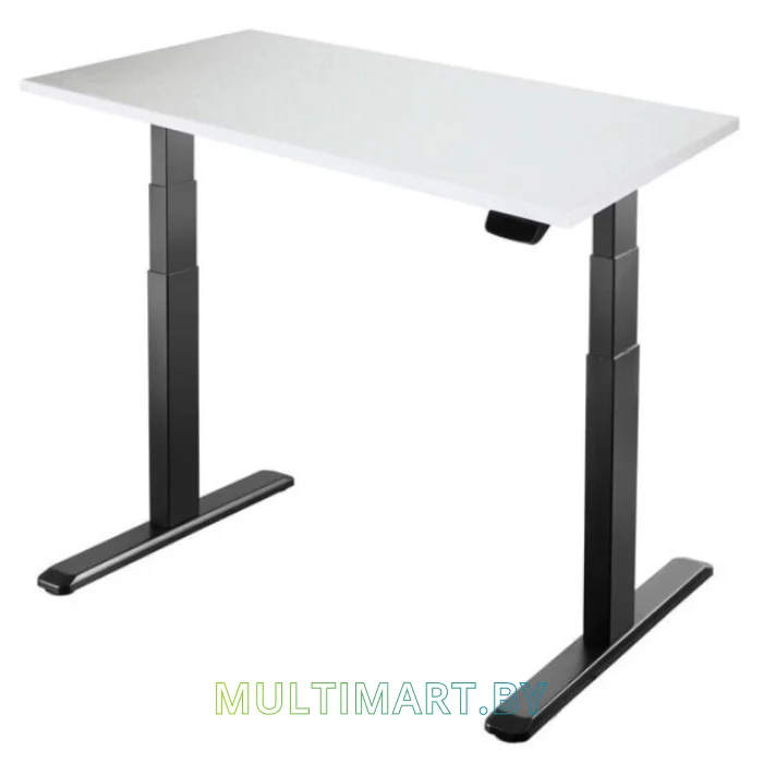 Стол для работы стоя ErgoSmart Unique Ergo Desk 1360x800x36мм (альпийский белый/черный)